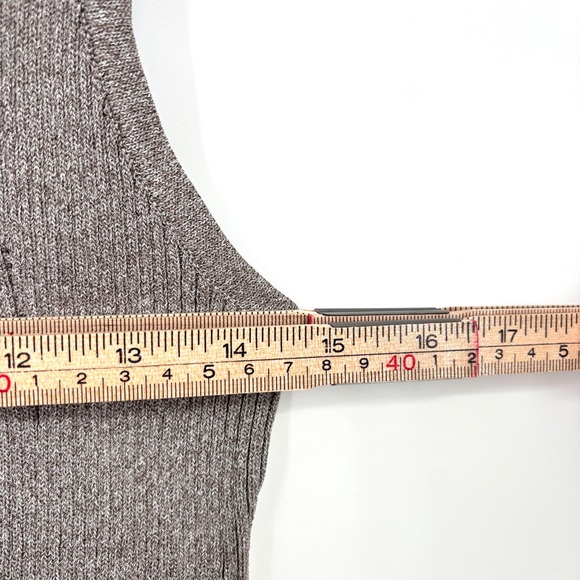 NWT DISSH Sofia Smoke Longline Top Sz XXL Taupe Ribbed Knit Sleeveless - Picture 11 of 13